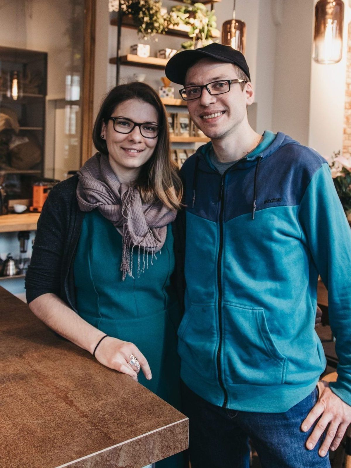 Jens und das Team an der Trommel